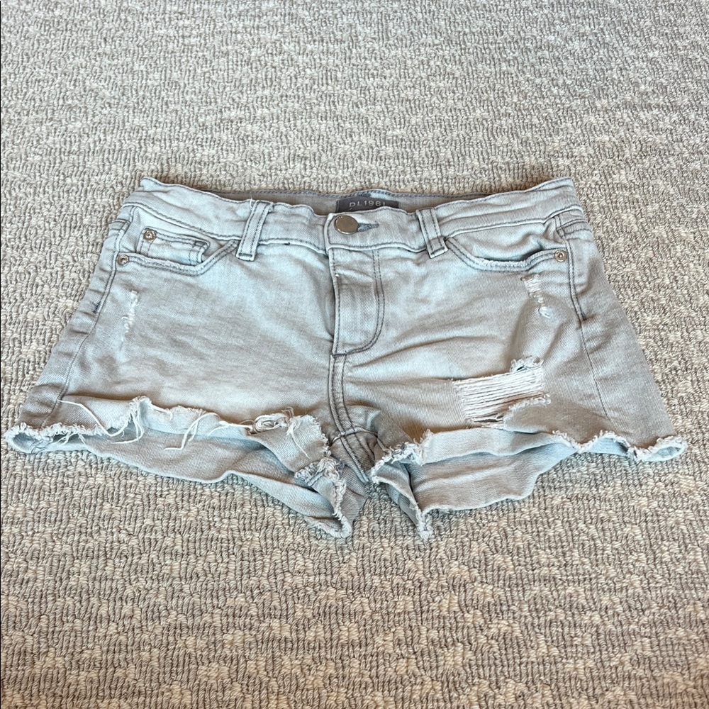 DL1961 Distressed Light Blue Denim Shorts youth size 12